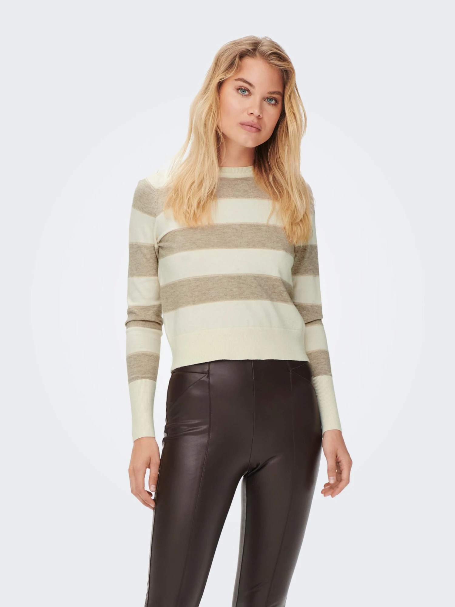 ONLY Fijngebreide Truien Trui Ibi Dames Wit 4 ONLY Fijngebreide Truien Trui Ibi Dames Wit - Afbeelding 2