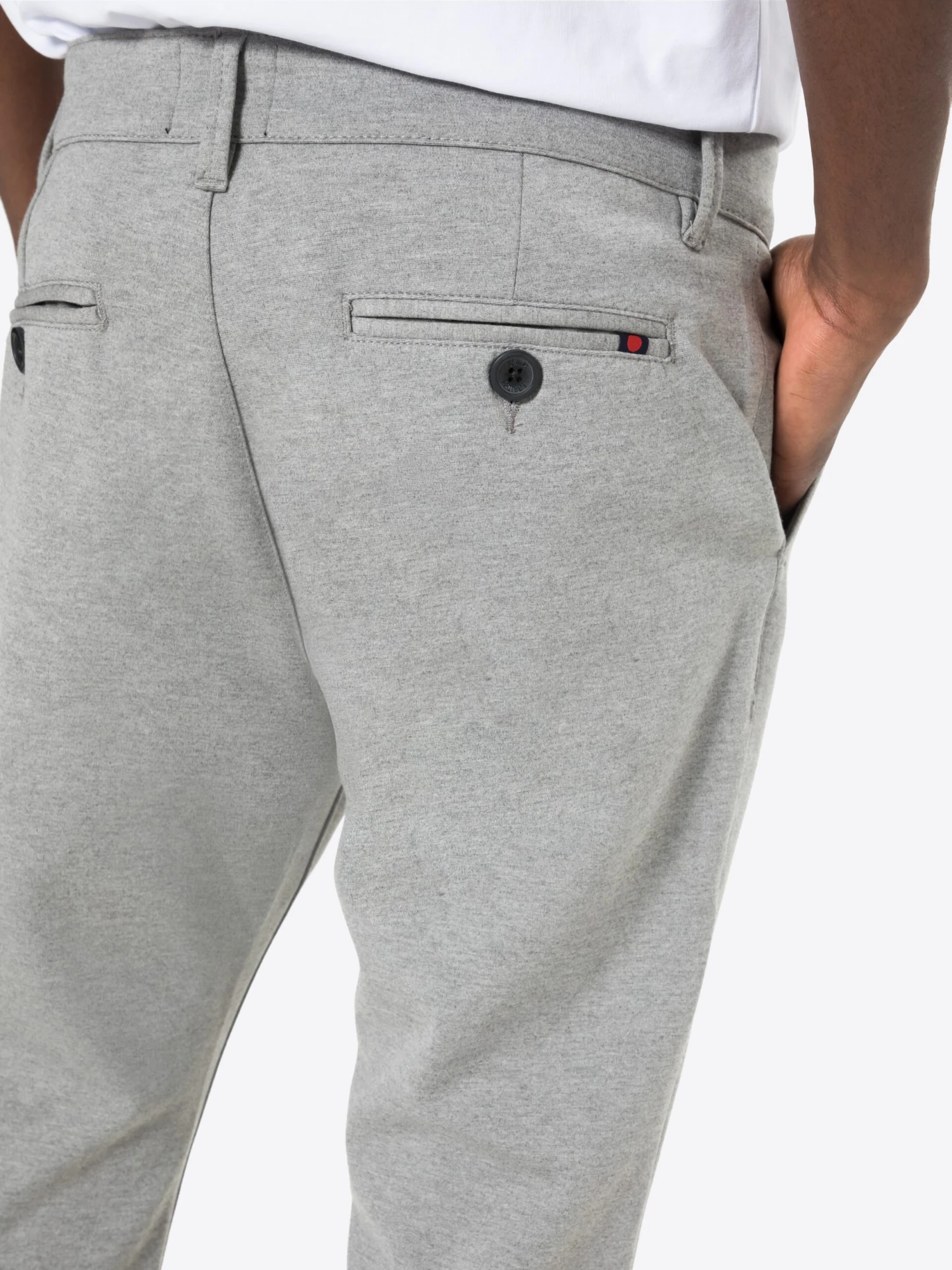 Denim Project Chinos Slimfit Chino Ponte Roma Heren Grijs Gemêleerd 4 Denim Project Chinos Slimfit Chino Ponte Roma Heren Grijs Gemêleerd - Afbeelding 2