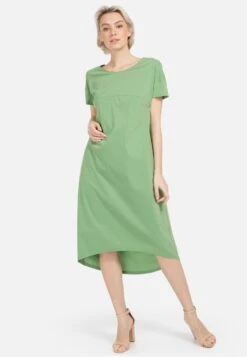 HELMIDGE Midi Jurken Jurk Dames Groen -Chique Kleding Winkel 861022fa69182a73c431fb24ef373e07