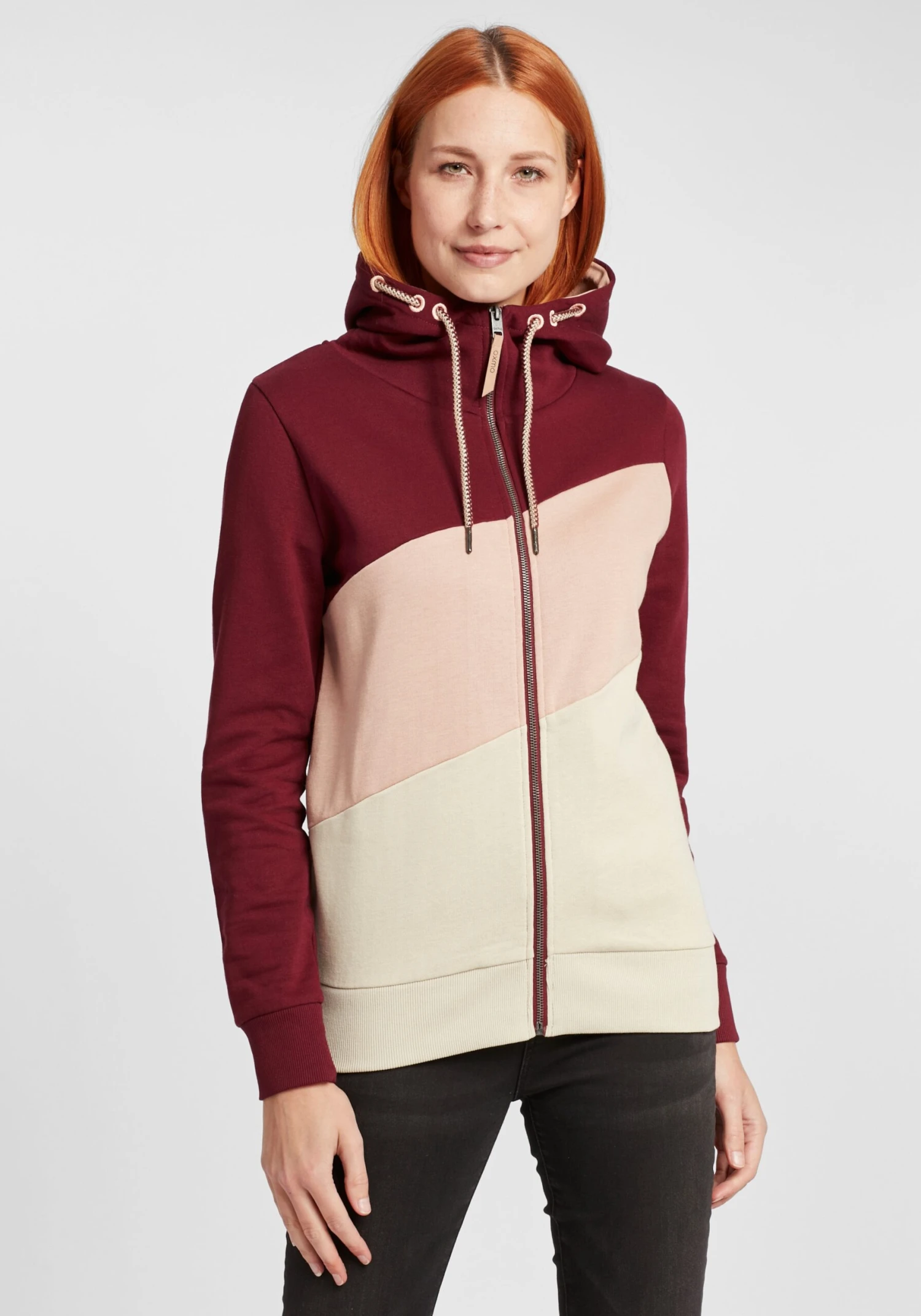 OXMO Sweatvesten Sweatvest Aggi Dames Rood 4 OXMO Sweatvesten Sweatvest Aggi Dames Rood - Afbeelding 2