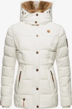Marikoo Winterjassen Winterjas Nekoo Dames Wit -Chique Kleding Winkel 8b27901da61878837577dbed258a41a4