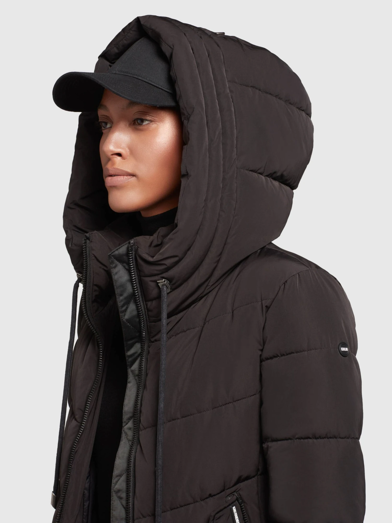 Khujo Wintermantels Wintermantel Ayleena Dames Zwart 9 Khujo Wintermantels Wintermantel Ayleena Dames Zwart - Afbeelding 7