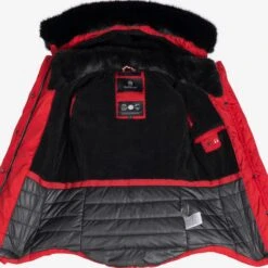 Marikoo Winterjassen Winterjas Lotusblüte Dames Rood -Chique Kleding Winkel 9177dda02fdec04ab9395bf80406fca4