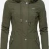 Marikoo Winterjassen Winterjas Bikoo Dames Kaki -Chique Kleding Winkel 925414ffd293ca43610c21ebf70e51f2