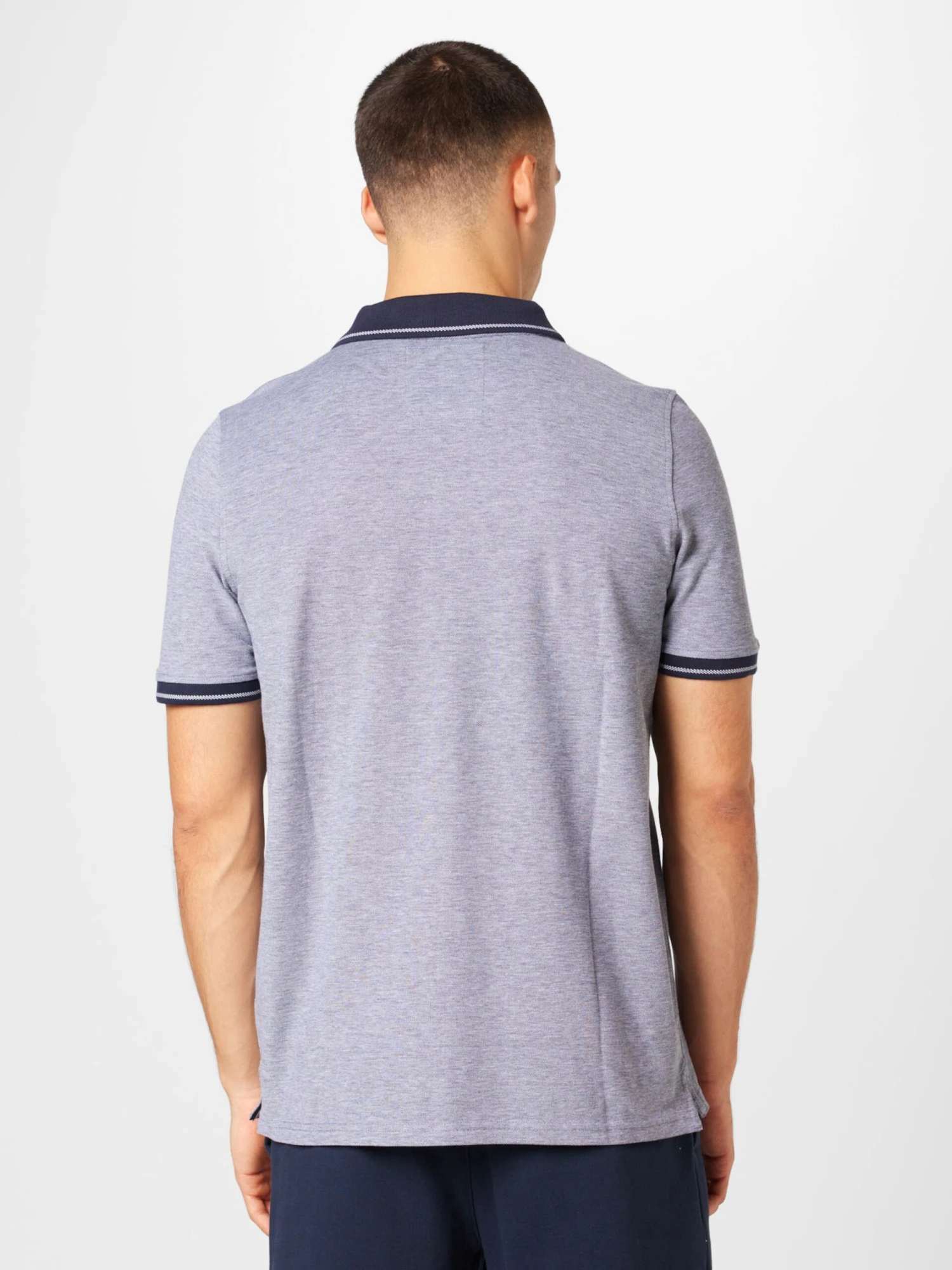 FYNCH-HATTON Polos Shirt Heren Marine / Blauw Gemêleerd 5 FYNCH-HATTON Polos Shirt Heren Marine / Blauw Gemêleerd - Afbeelding 3