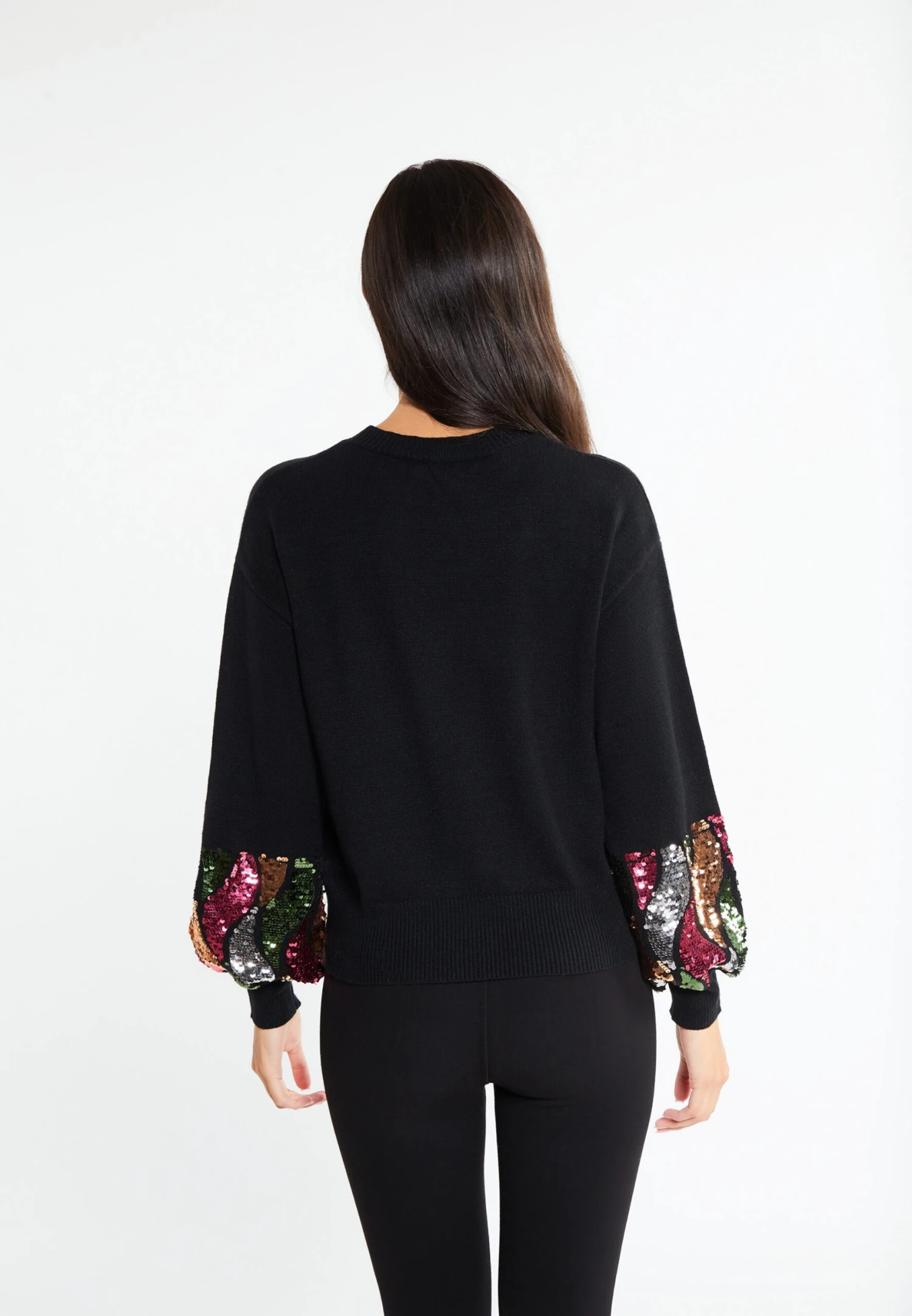 Faina Fijngebreide Truien Trui Caneva Dames Zwart 5 Faina Fijngebreide Truien Trui Caneva Dames Zwart - Afbeelding 3