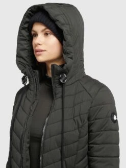 Khujo Wintermantels Wintermantel Nita Dames Kaki -Chique Kleding Winkel 993fee77998efc3d8495517a4ca6468e