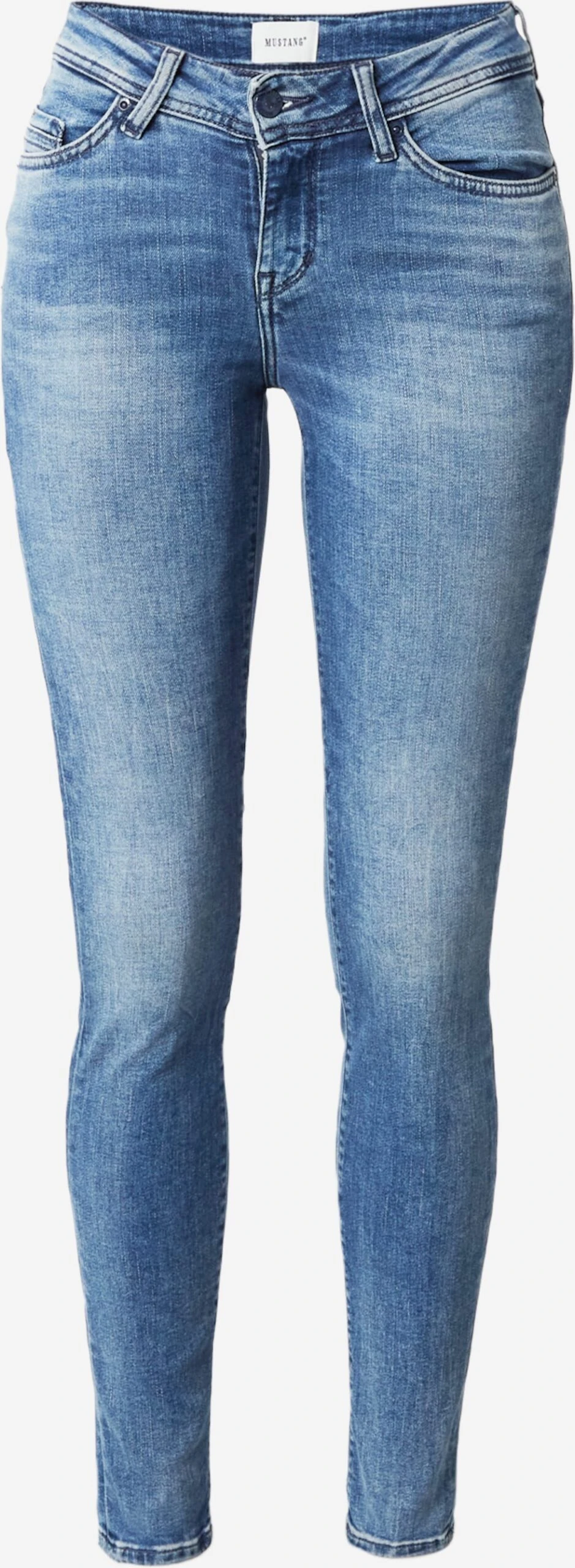 Mustang Jeans Skinny Jeans Jasmin Dames Blauw 3 Mustang Jeans Skinny Jeans Jasmin Dames Blauw