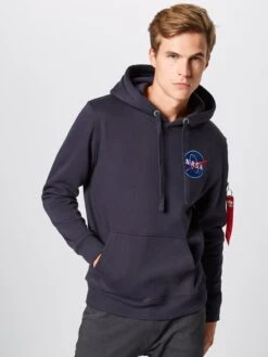 Alpha Industries Hoodies Sweatshirt Heren Blauw / Donkerblauw -Chique Kleding Winkel a0a5302f24cee6cda2cc906df10321b0
