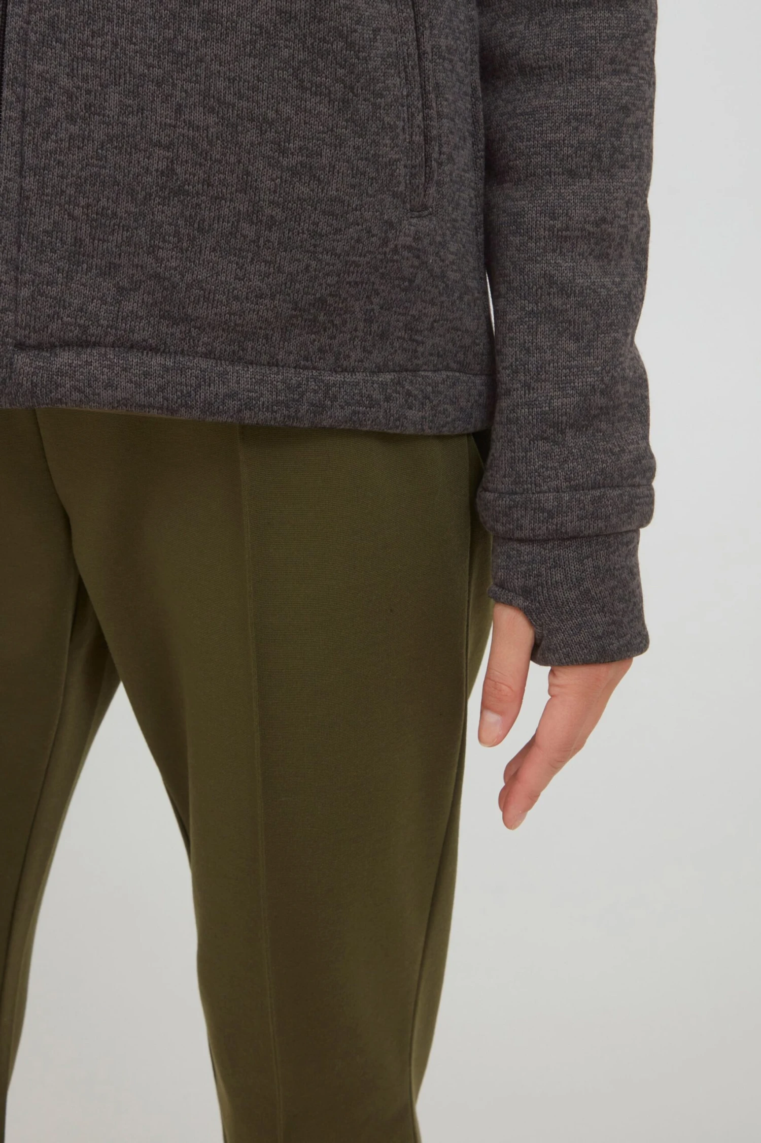 OXMO Sweatvesten Sweatvest Thory Dames Donkergrijs / Grijs Gemêleerd 7 OXMO Sweatvesten Sweatvest Thory Dames Donkergrijs / Grijs Gemêleerd - Afbeelding 6