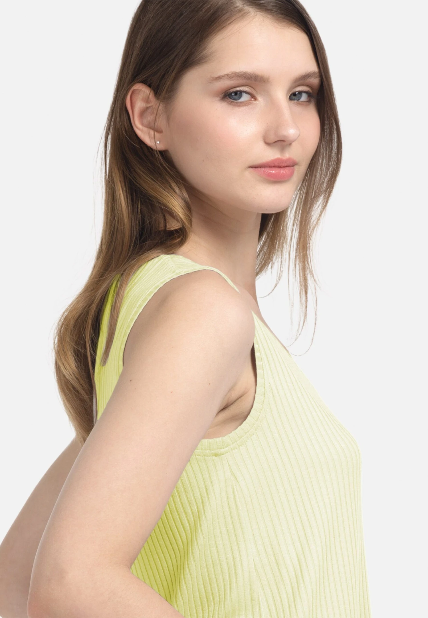 HELMIDGE Mouwloze Shirts Top Dames Geel 5 HELMIDGE Mouwloze Shirts Top Dames Geel - Afbeelding 3