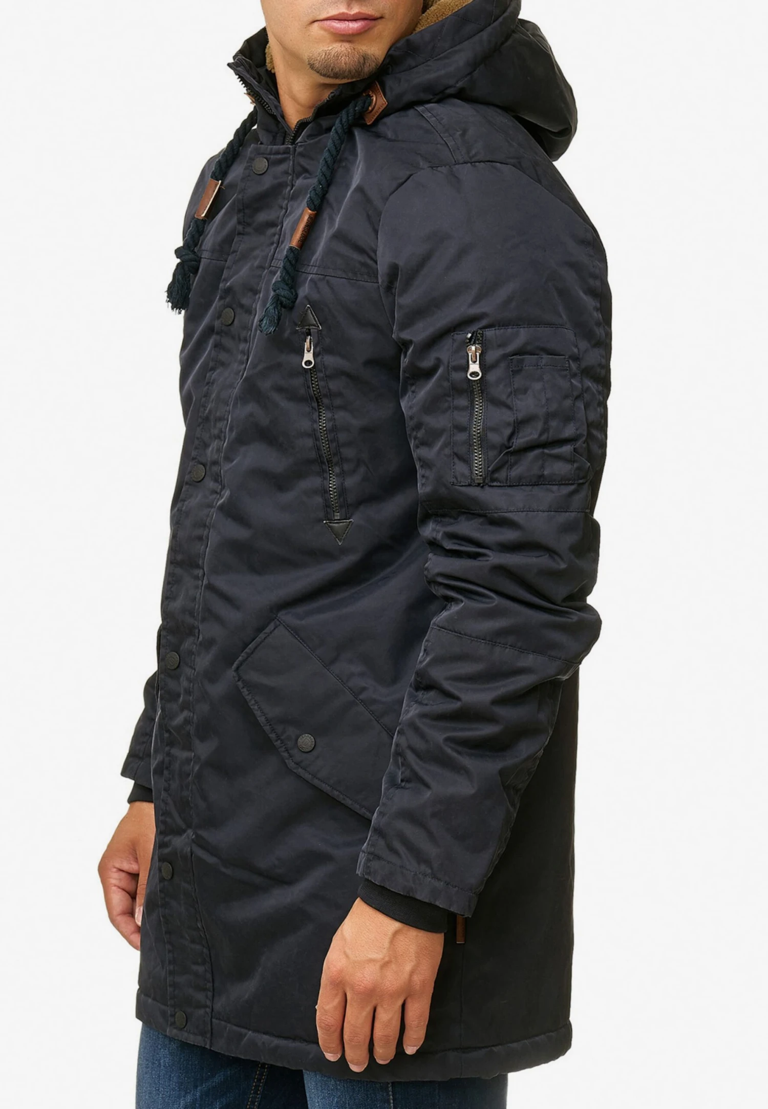 Indicode Jeans Parkas Winterparka Bardsley Heren Navy 6 Indicode Jeans Parkas Winterparka Bardsley Heren Navy - Afbeelding 4