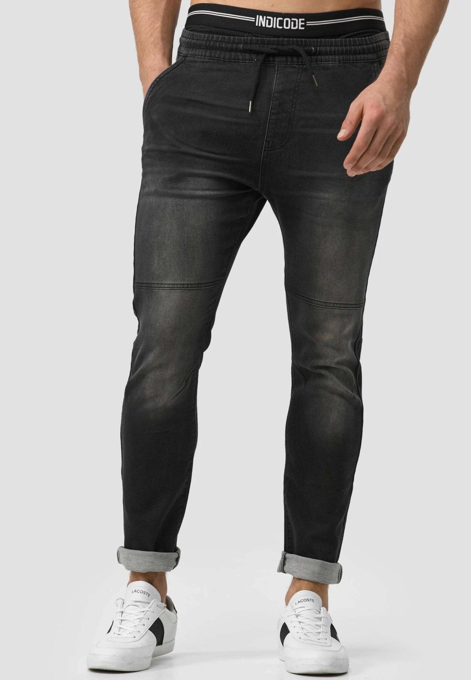 Indicode Jeans Pantalons Slimfit Broek Fabrizio Heren Zwart 4 Indicode Jeans Pantalons Slimfit Broek Fabrizio Heren Zwart - Afbeelding 2