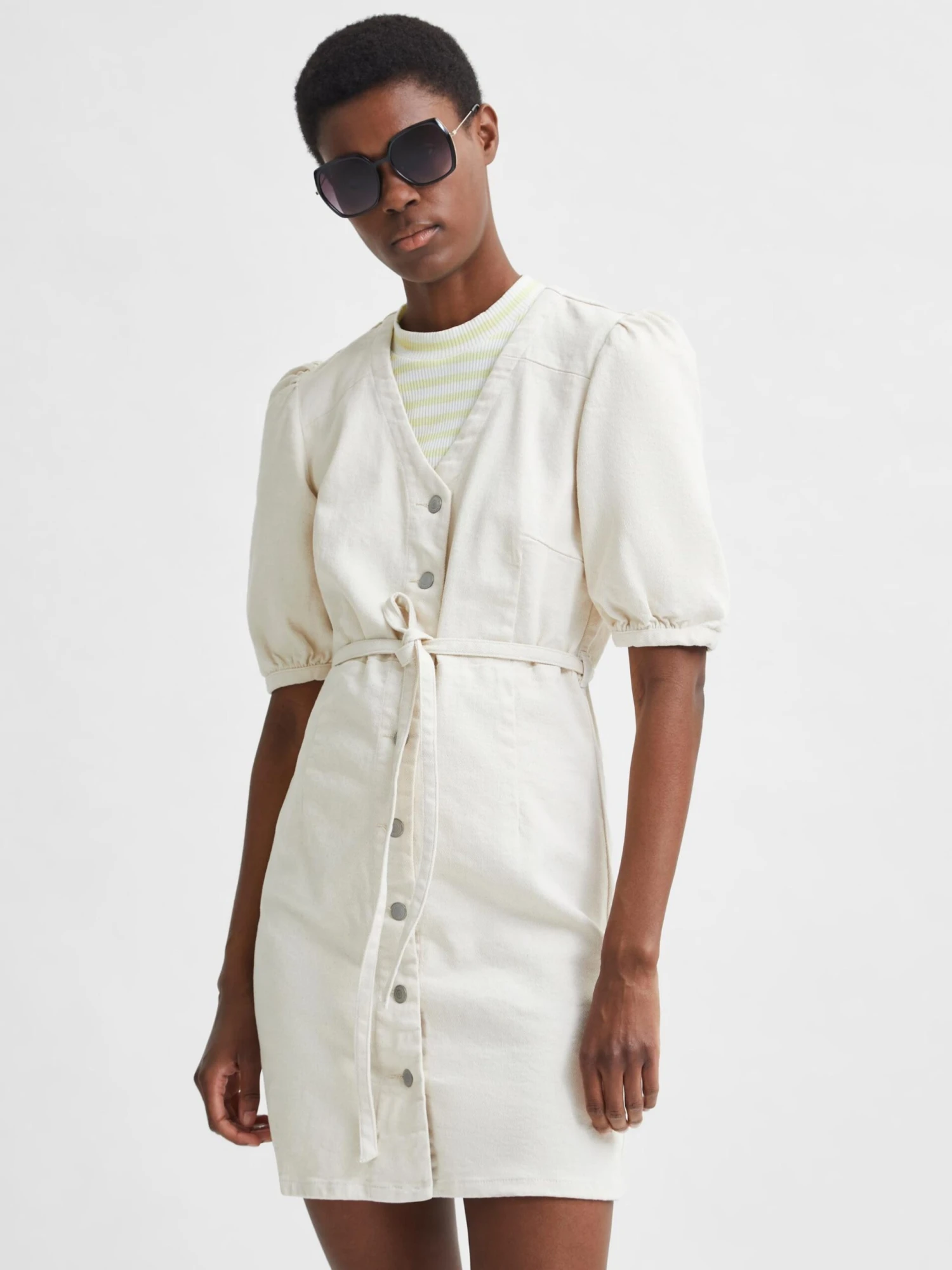 Selected Femme Blousejurken Blousejurk Sophia Dames Offwhite 7 Selected Femme Blousejurken Blousejurk Sophia Dames Offwhite - Afbeelding 5