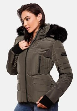 Navahoo Winterjassen Winterjas Adele Dames Taupe -Chique Kleding Winkel a6aae830b5fd3cab99fd8ddf76d29254