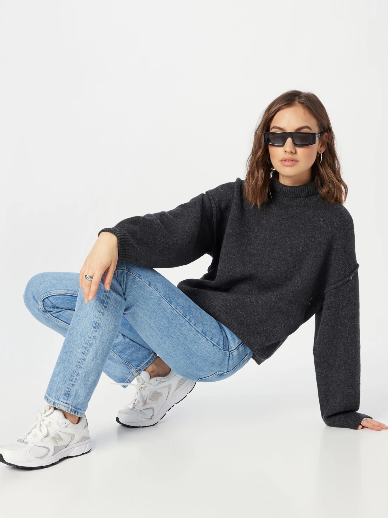 WEEKDAY Basic Truien Trui Norah Dames Donkergrijs 7 WEEKDAY Basic Truien Trui Norah Dames Donkergrijs - Afbeelding 5