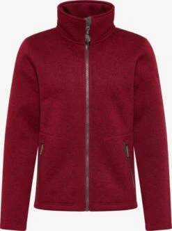 Schmuddelwedda Fleece Jassen Fleece Jas Heren Donkerrood