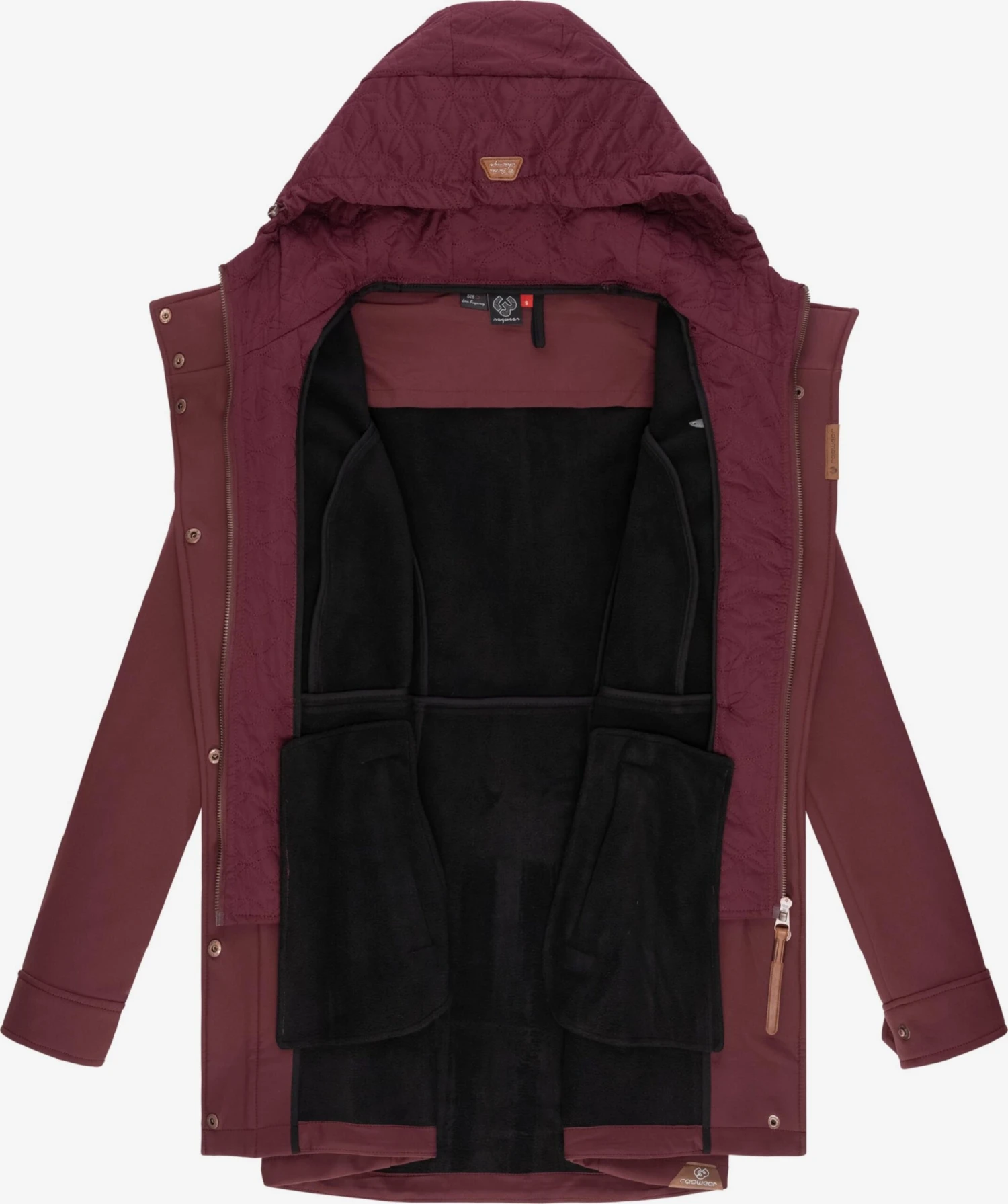 Ragwear Parkas Tussenparka Ybela Dames Wijnrood 7 Ragwear Parkas Tussenparka Ybela Dames Wijnrood - Afbeelding 5