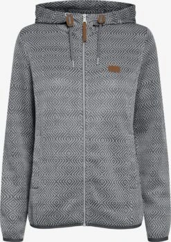 OXMO Outdoor Jassen Fleece Jas Pebbles Dames Grijs