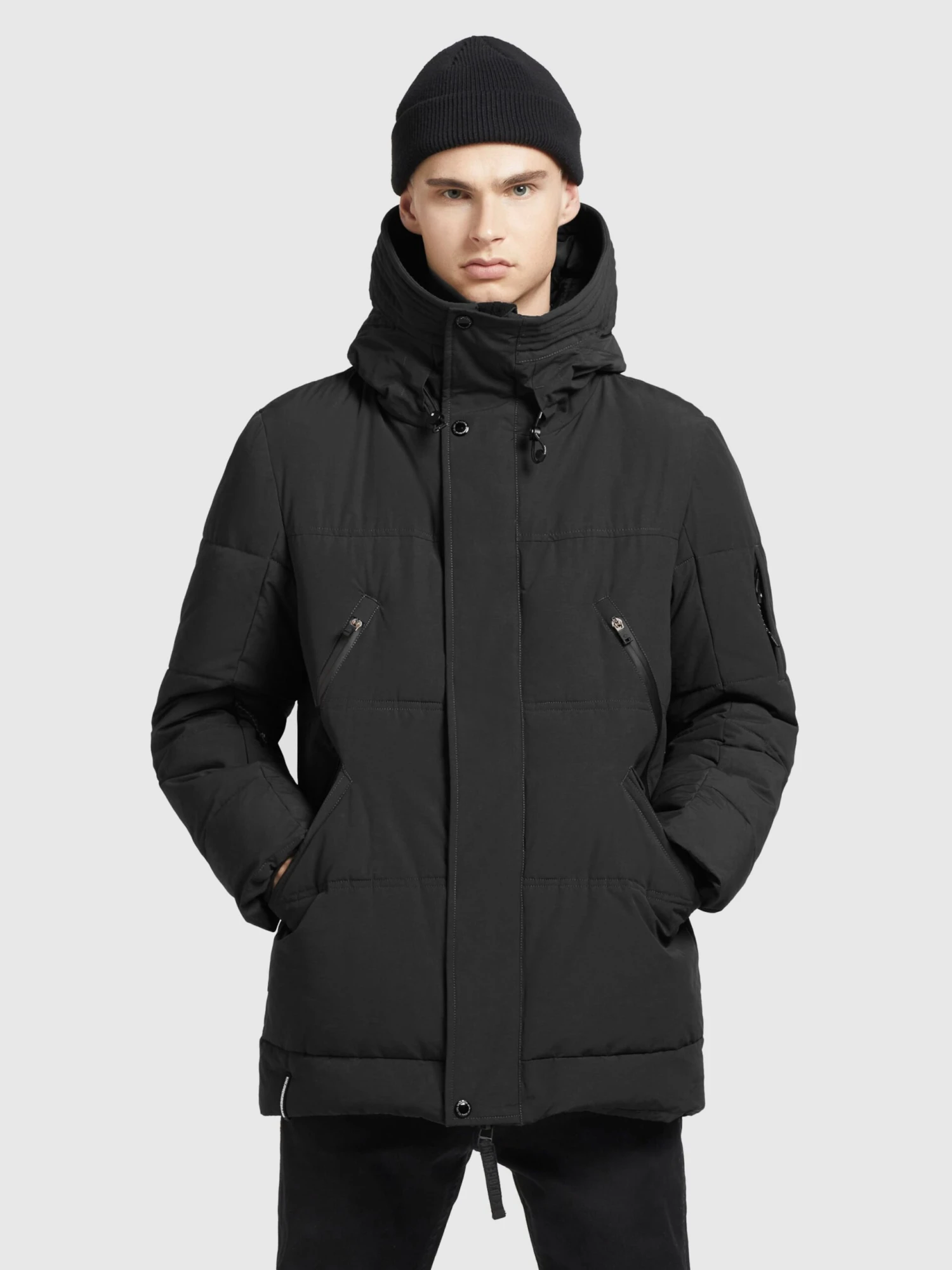 Khujo Winterjassen Winterjas Fank Heren Zwart 4 Khujo Winterjassen Winterjas Fank Heren Zwart - Afbeelding 2