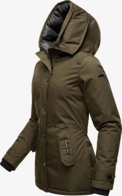 Navahoo Winterjassen Winterjas Laura Dames Kaki -Chique Kleding Winkel b674c6c1109c2e12500b5955efc2fb72
