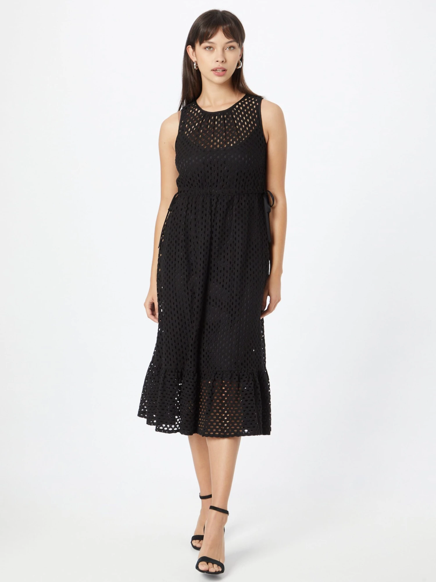 Midi Jurken Jurk Dames Zwart 5 Midi Jurken Jurk Dames Zwart - Afbeelding 3