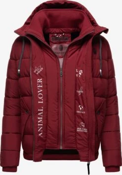 Marikoo Winterjassen Winterjas Taisaa Dames Bloedrood -Chique Kleding Winkel bae085dfeff33b5495f36d02c007f7cf