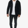 Indicode Jeans Parkas Winterparka Dudley Heren Zwart -Chique Kleding Winkel bdb772c081ef13fca473352b4d05b708