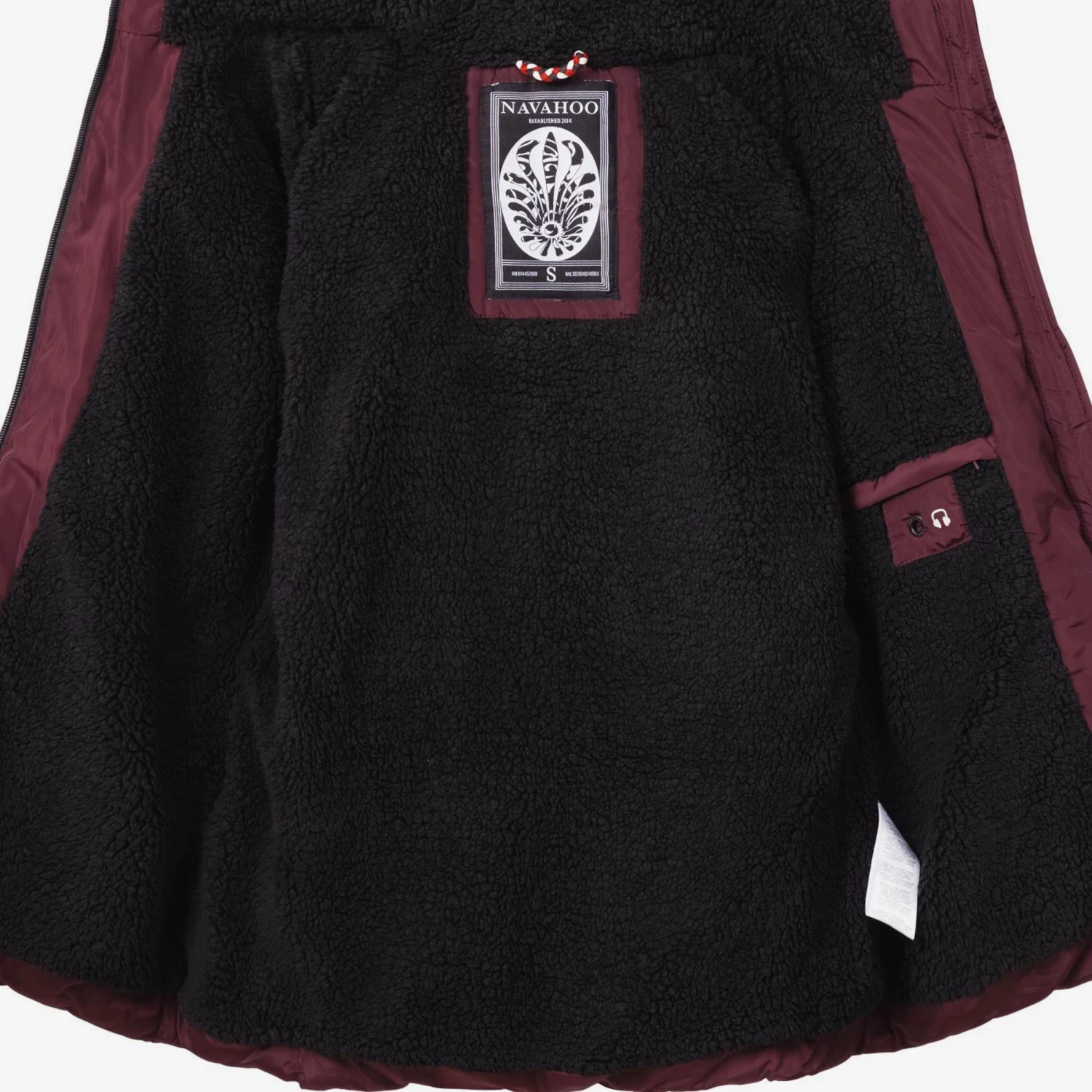 Navahoo Winterjassen Winterjas Adele Dames Robijnrood 11 Navahoo Winterjassen Winterjas Adele Dames Robijnrood - Afbeelding 9