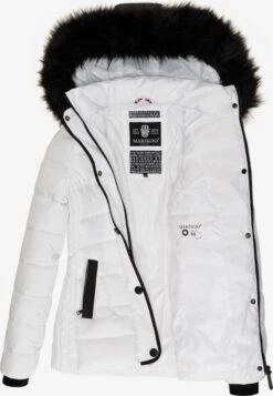 Marikoo Winterjassen Winterjas Unique Dames Wit -Chique Kleding Winkel bf1fe8474bf823e7b383f129c5e236db