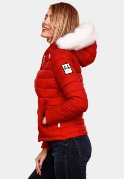 Marikoo Winterjassen Winterjas Nasriin Dames Rood -Chique Kleding Winkel ca8363ef4a7b543c1fa277658d618d7c