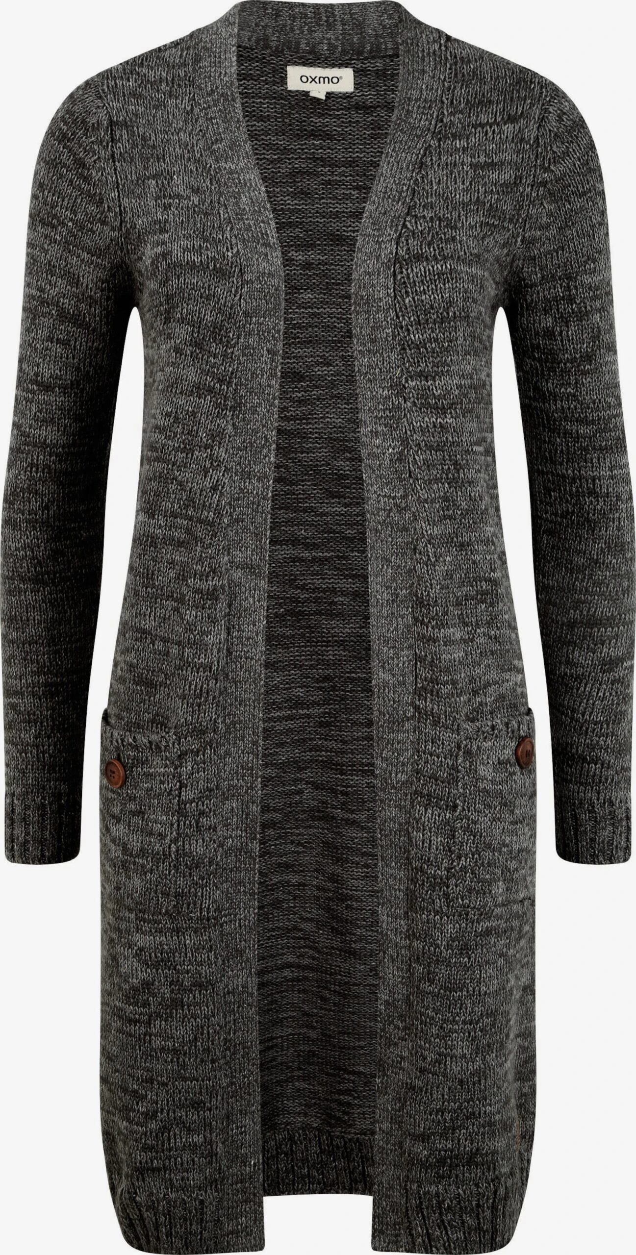 OXMO Vesten Gebreid Vest Dames Grijs / Donkergrijs 3 OXMO Vesten Gebreid Vest Dames Grijs / Donkergrijs