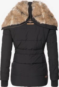 Marikoo Winterjassen Winterjas Nekoo Dames Zwart -Chique Kleding Winkel d7653239f2641c2f03910db9562578ea