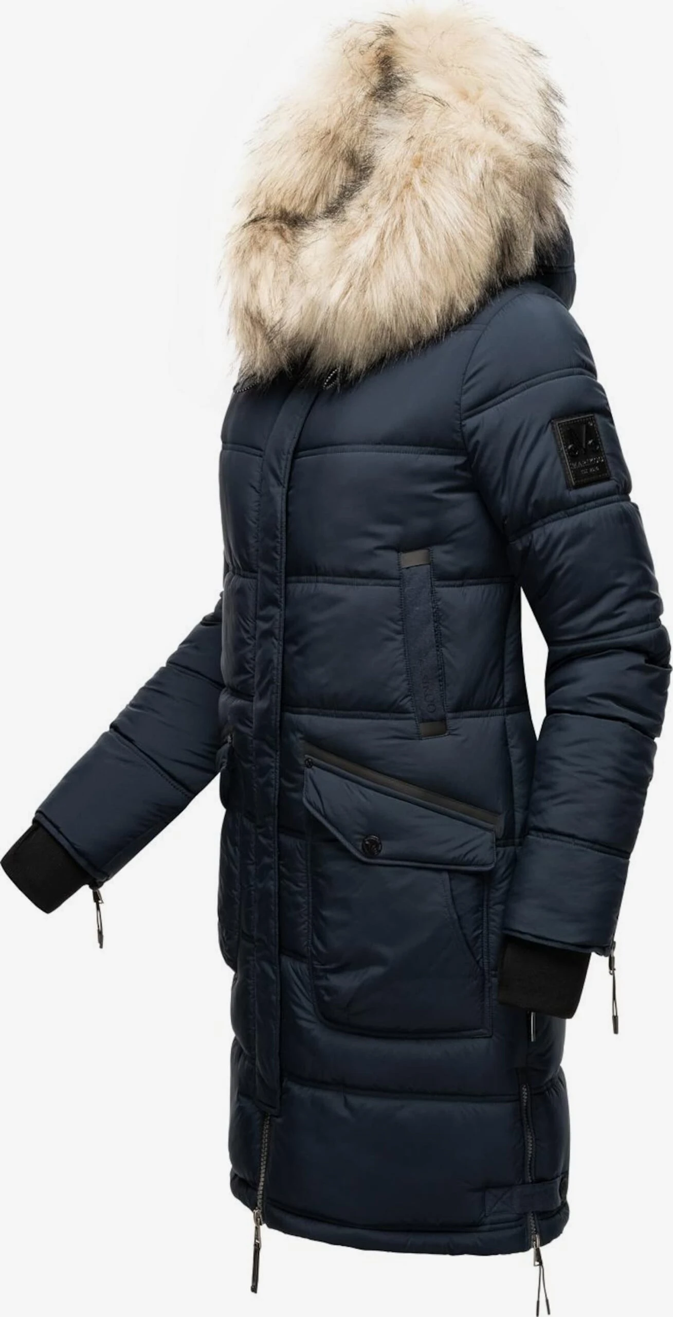 Marikoo Wintermantels Wintermantel Chaskaa Dames Navy 4 Marikoo Wintermantels Wintermantel Chaskaa Dames Navy - Afbeelding 2