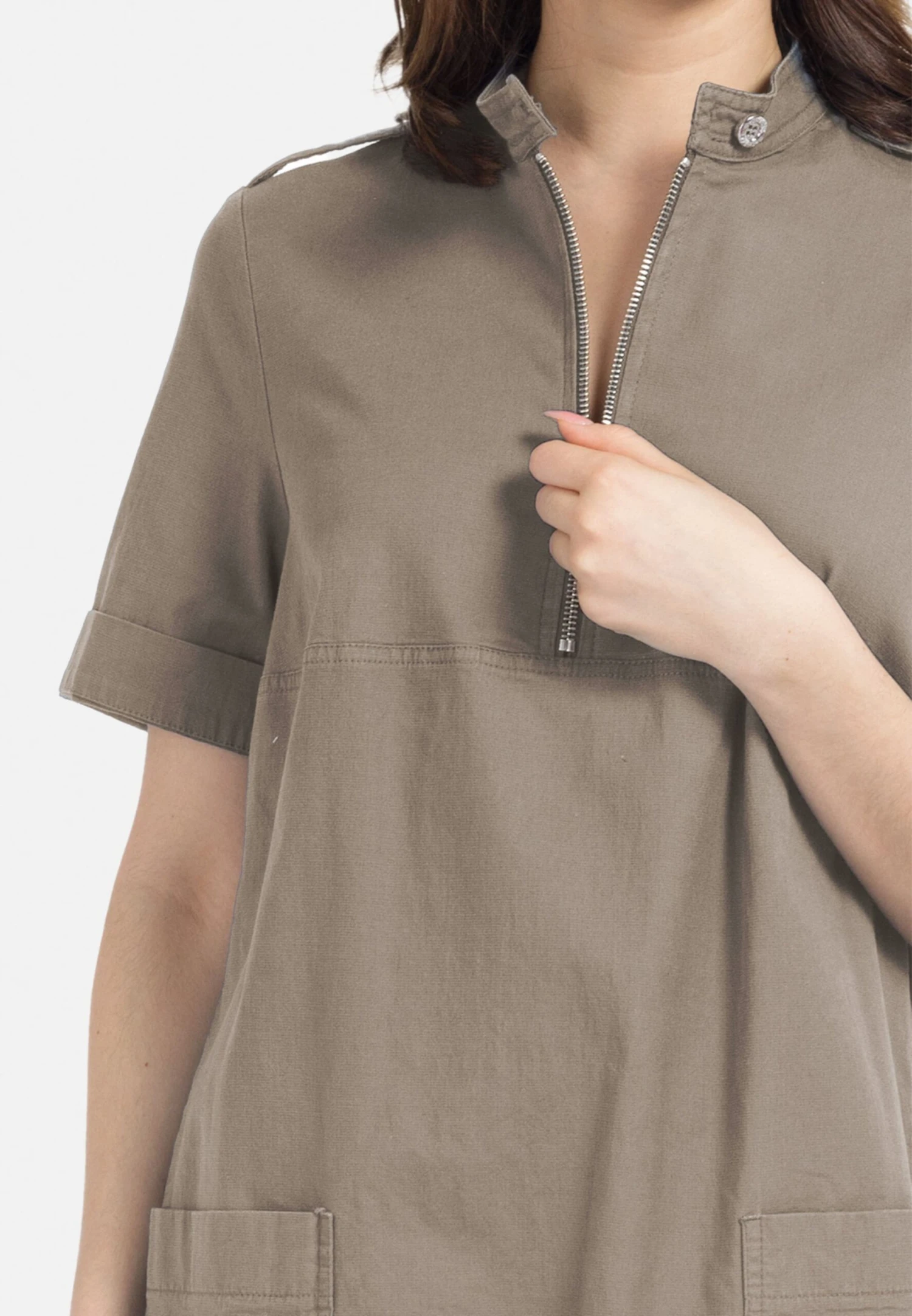 HELMIDGE Midi Jurken Jurk Dames Beige 6 HELMIDGE Midi Jurken Jurk Dames Beige - Afbeelding 4