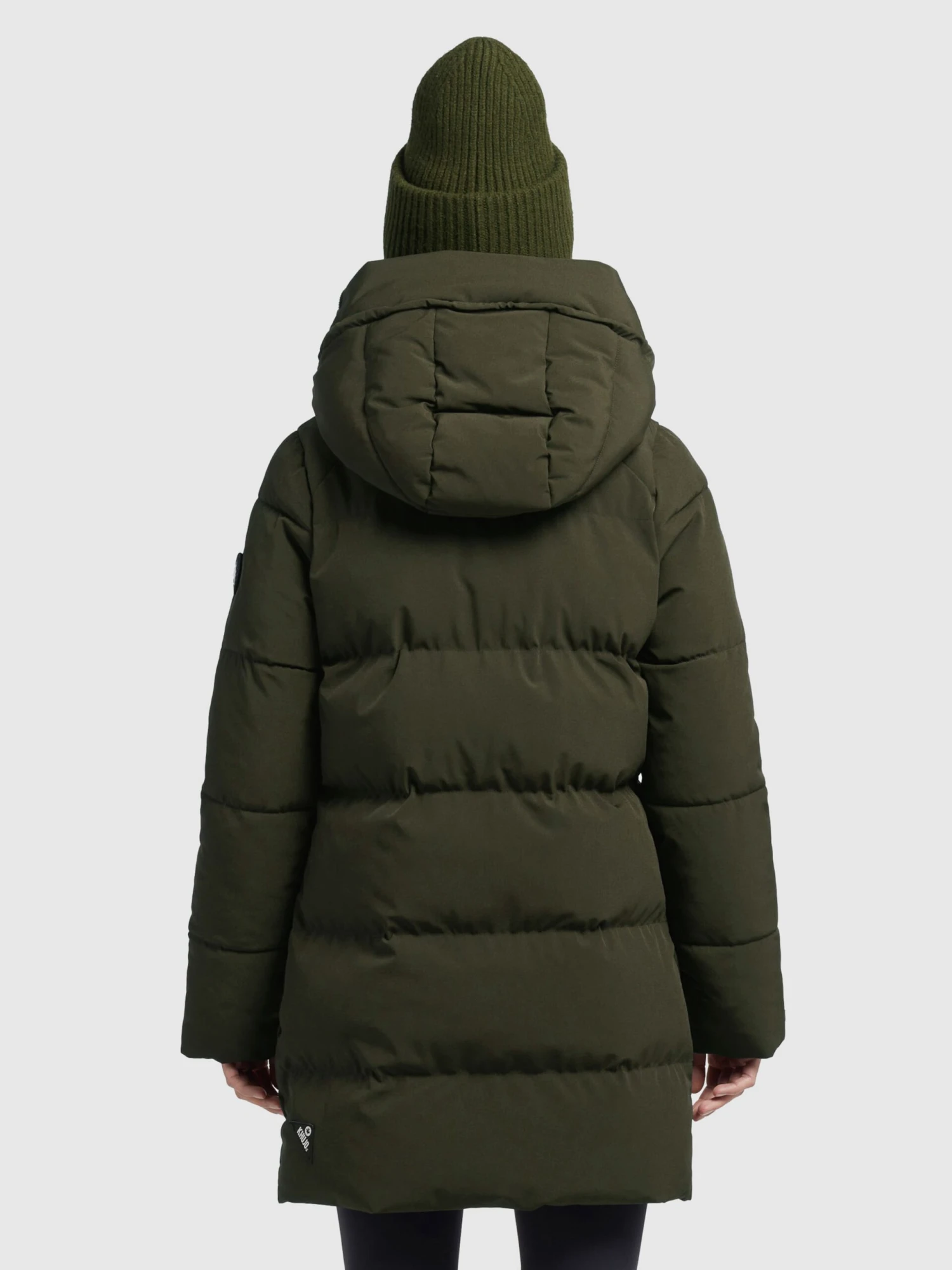 Khujo Korte Mantels Wintermantel Wente Dames Kaki 6 Khujo Korte Mantels Wintermantel Wente Dames Kaki - Afbeelding 4