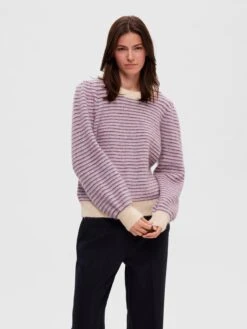 Selected Femme Fijngebreide Truien Trui MOLA MIA Dames Beige -Chique Kleding Winkel e2a434afc8792f9ae928f02b1ab4ece6