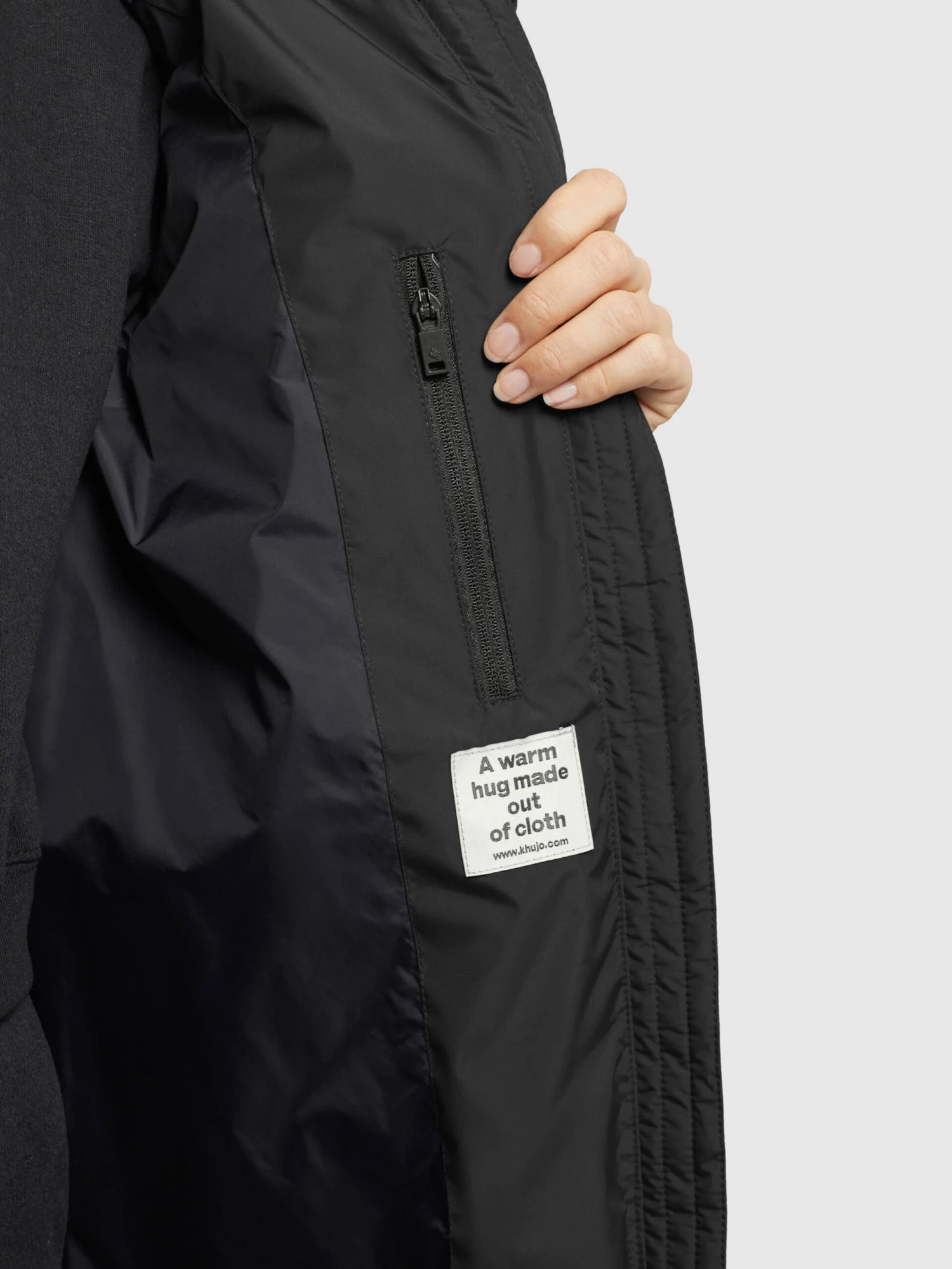 Khujo Wintermantels Wintermantel Soulani2 Dames Zwart 4 Khujo Wintermantels Wintermantel Soulani2 Dames Zwart - Afbeelding 2