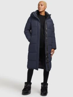 Khujo Wintermantels Wintermantel TIONE Dames Navy -Chique Kleding Winkel e5800cf4d841b8f365225f3d7efd83c5
