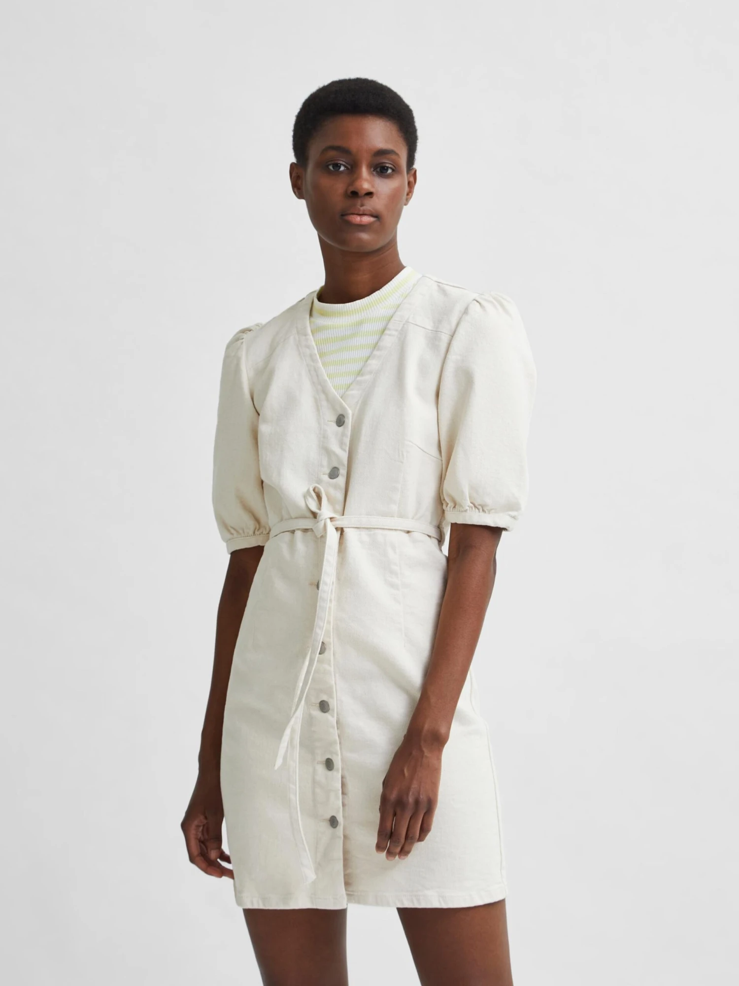 Selected Femme Blousejurken Blousejurk Sophia Dames Offwhite 4 Selected Femme Blousejurken Blousejurk Sophia Dames Offwhite - Afbeelding 2