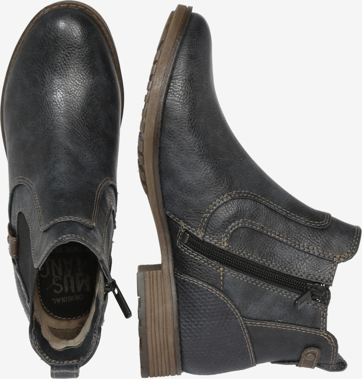 Mustang Enkellaarsjes Chelsea Boots Dames Navy 4 Mustang Enkellaarsjes Chelsea Boots Dames Navy - Afbeelding 2