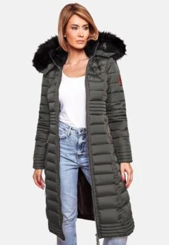 Navahoo Wintermantels Wintermantel Umay Dames Aardetinten -Chique Kleding Winkel eceea8512fc22551c869d48421331bbb