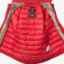 Marikoo Parkas Winterparka Grinsekatze Dames Rood -Chique Kleding Winkel eff66c2ab3ef41ff73bcaa3ecc1431c3