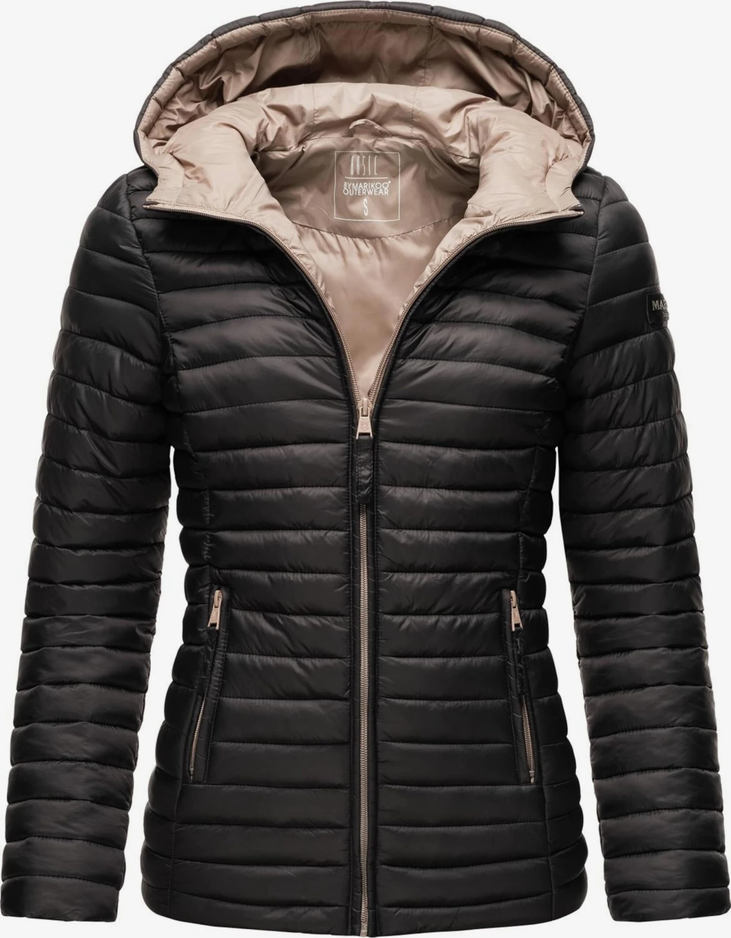 Marikoo Tussenjassen Tussenjas Asraa Dames Zwart 3 Marikoo Tussenjassen Tussenjas Asraa Dames Zwart