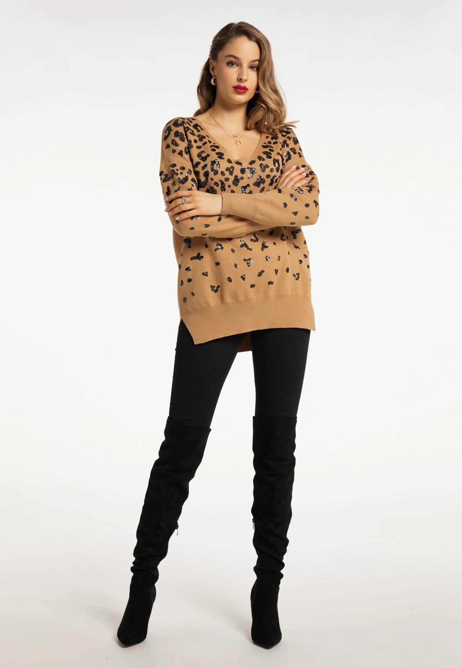 Faina Fijngebreide Truien Regular Trui Dames Camel 6 Faina Fijngebreide Truien Regular Trui Dames Camel - Afbeelding 4