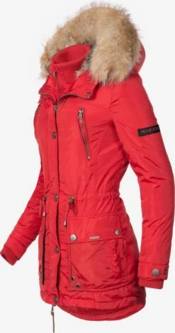 Marikoo Parkas Winterparka Grinsekatze Dames Rood -Chique Kleding Winkel f2956045bfb80b488f1afa4823c77ac3