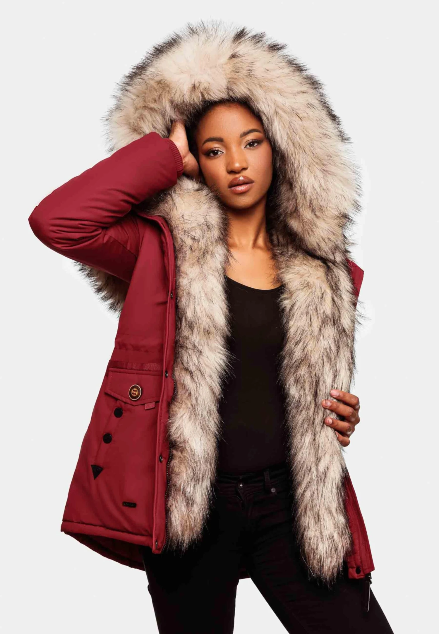 Navahoo Parkas Winterparka Sweety Dames Rood 9 Navahoo Parkas Winterparka Sweety Dames Rood - Afbeelding 7
