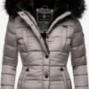 Marikoo Winterjassen Winterjas Lotusblüte Dames Grijs -Chique Kleding Winkel f4e0f9ea7cfae1669a117976d83e13eb