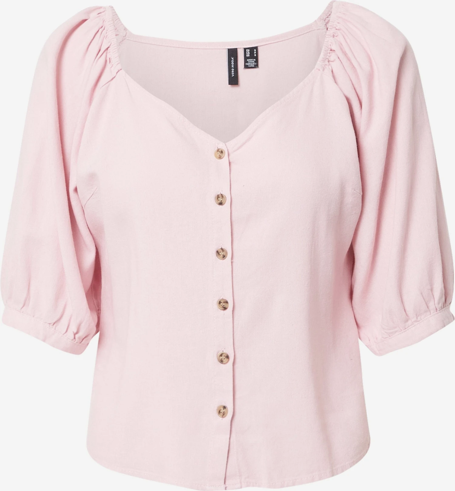 Vero Moda Blouses Met Korte Mouw Blouse VMASTIMILO Dames Rosa 3 Vero Moda Blouses Met Korte Mouw Blouse VMASTIMILO Dames Rosa