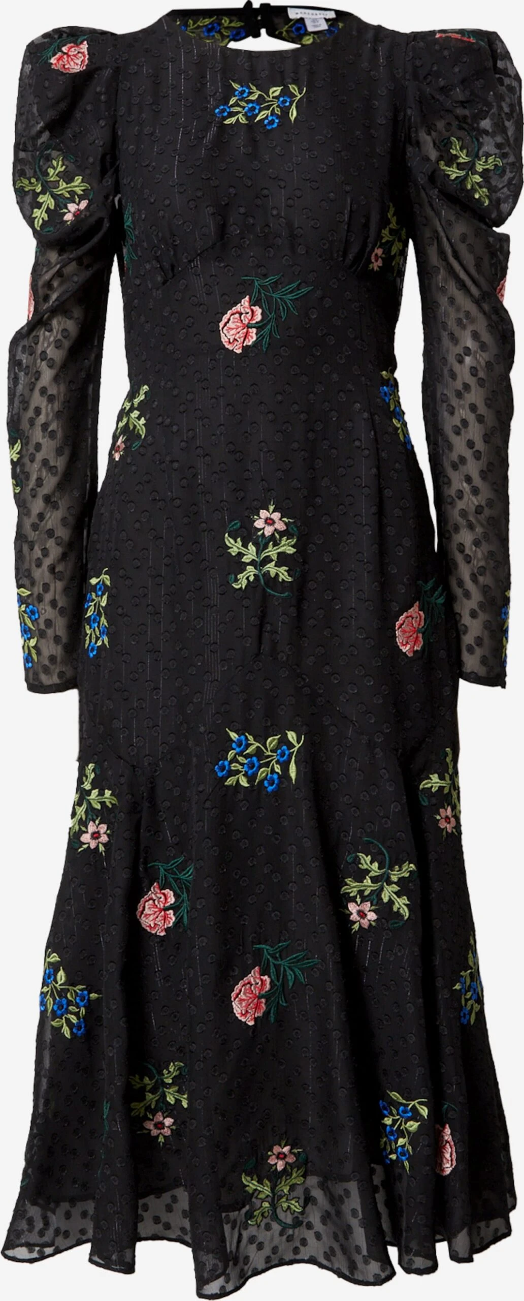 WAREHOUSE Cocktailjurken Cocktailjurk William Morris Dames Zwart